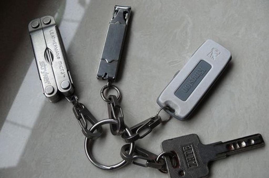 Mini Snap Spring Clip Hook Hang Buckles Carabiner Key Chain Outdoor Survival Tool