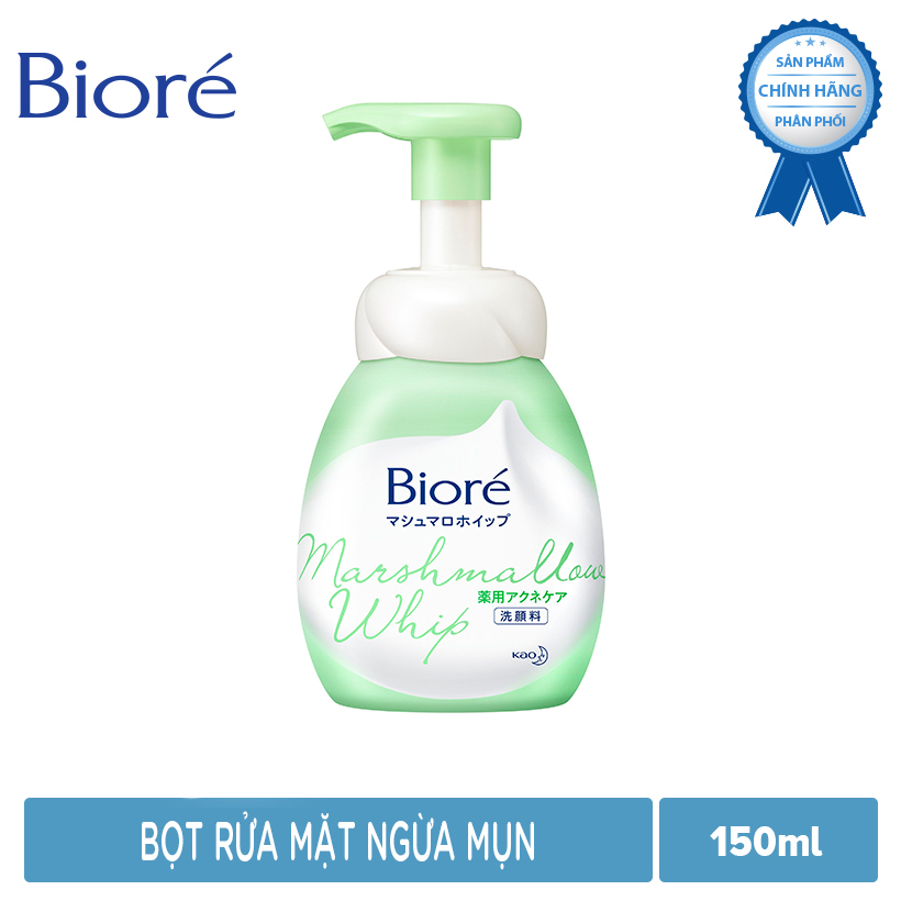 Bọt Rửa Mặt Ngừa Mụn Biore Marshmallow Whip Acne Care (150ml)