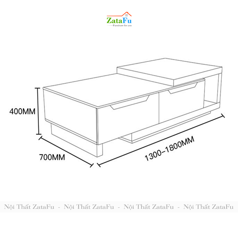 Bàn Trà Sofa Gỗ Ngồi Bệt Phong Cách Sáng Tạo Tùy Chỉnh Kích Thước BSF-15 ZataFu