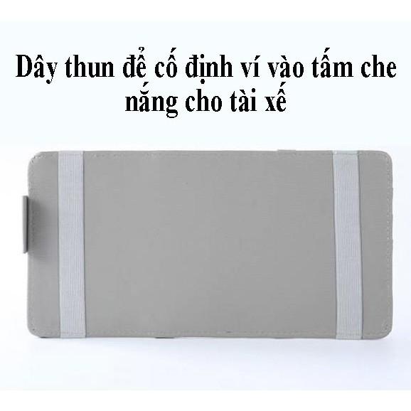 Ví đựng giấy tờ kẹp che nắng tài xế ô tô