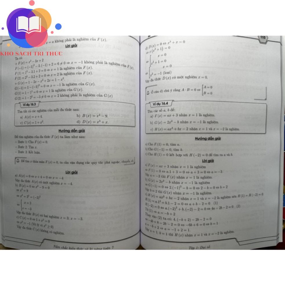Sách - Nắm chắc kiến thức và kĩ năng Toán 7 ( Đại số + Hình học, xác suất thống kê)
