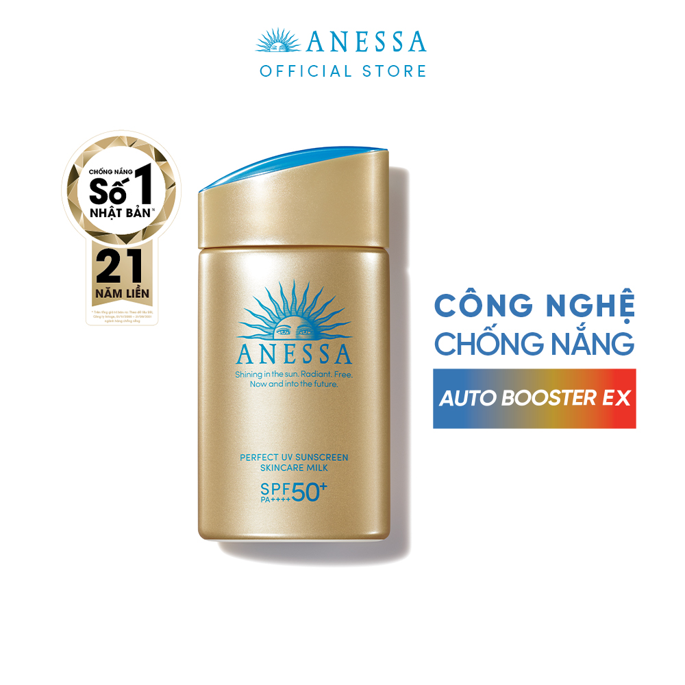 Bộ đôi Kem chống nắng dạng sữa dưỡng da kiềm dầu bảo vệ hoàn hảo (Anessa Gold Milk 60ml x2)