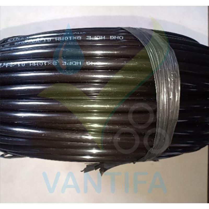 Ống LDPE 10mm 8/10 PN 6Bar MÀU ĐEN tưới cây phun mưa, nhỏ giọt, khí nén