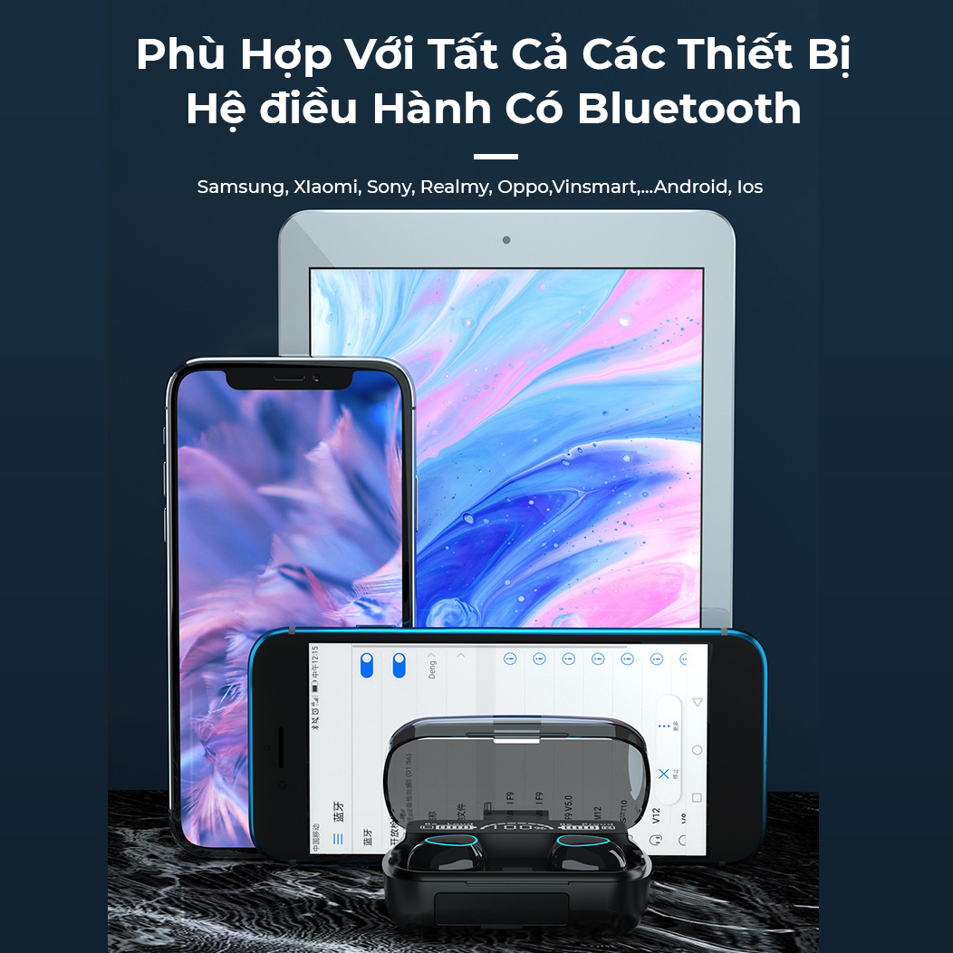 Tai nghe Bluetooth M10 Điều Khiển Cảm Ứng, Có Đèn LED, Thiết Kế Màu Đen Piano Sang Trọng, Nghe Nhạc, Chơi Game Cực Hay - Hàng Chính Hãng