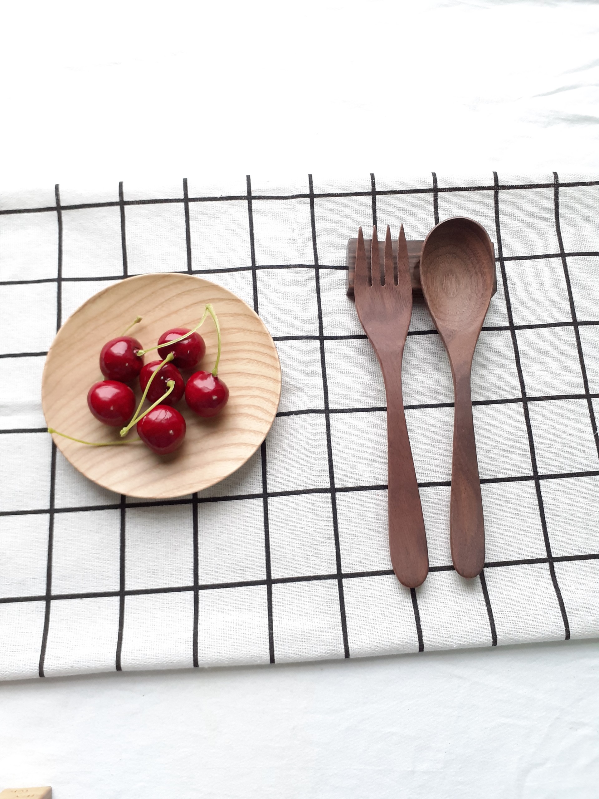 Bộ 6 thìa, muỗng ăn cơm gỗ ÓC CHÓ cao cấp 18 cm x 3.7 cm