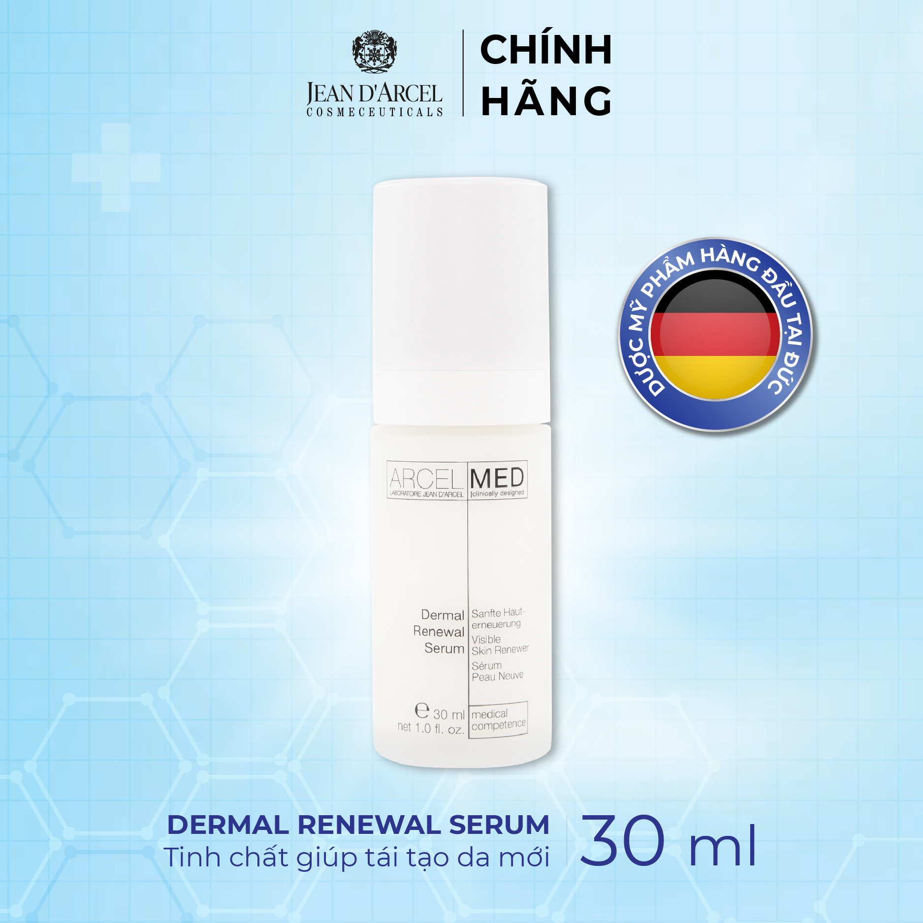 J22 Tinh chất giúp tái tạo da mới  Arcelmed - Dermal Renewal Serum 30ml - Jean d'Arcel