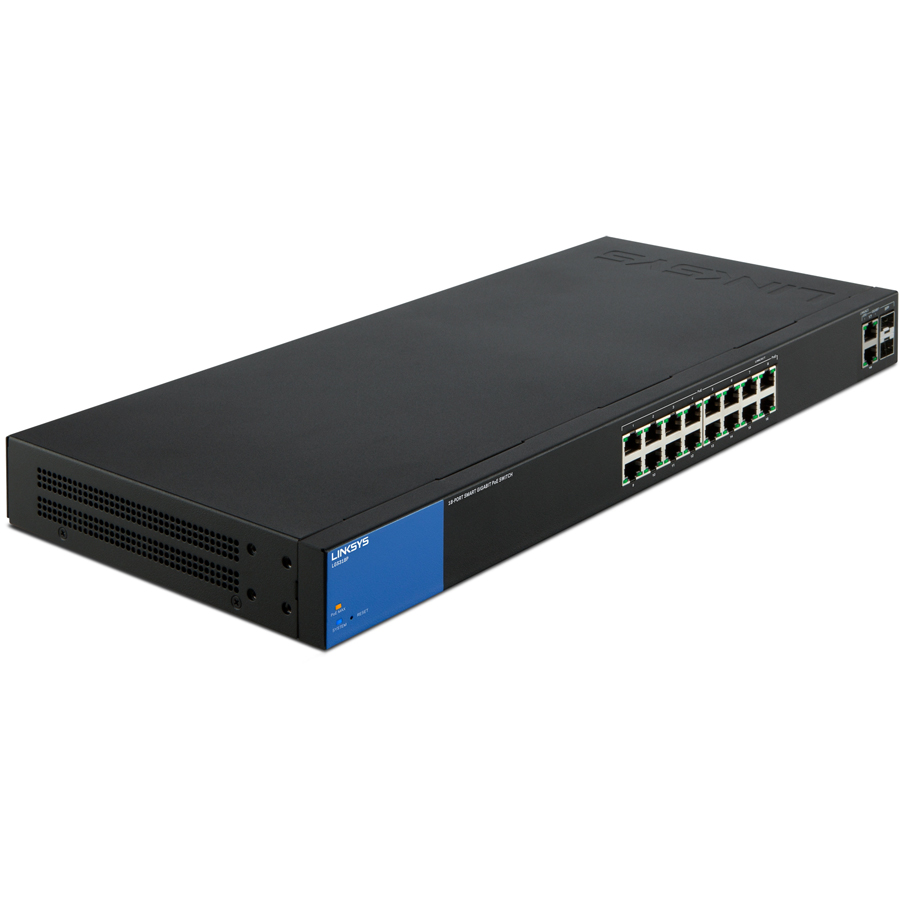 Switch Linksys LGS318P-AP Smart 16-Port + 2SFP POE+ Business Gigabit - Hàng Chính Hãng