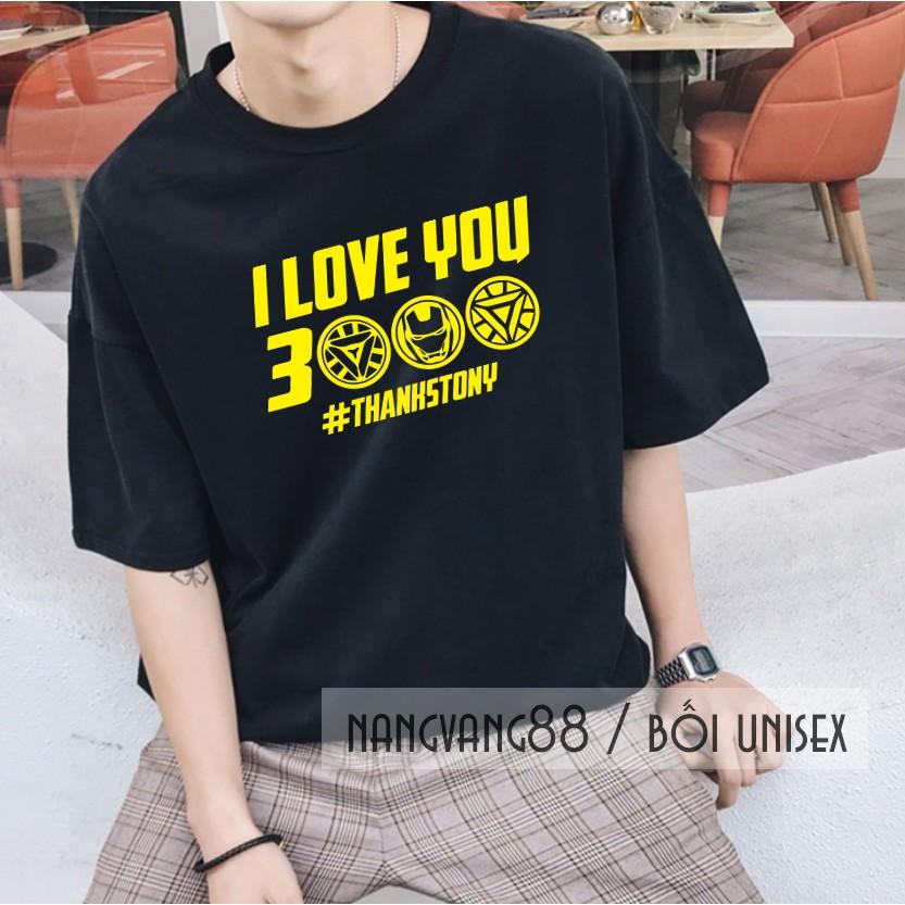 Áo Thun Tay Lỡ I LOVE YOU 3000