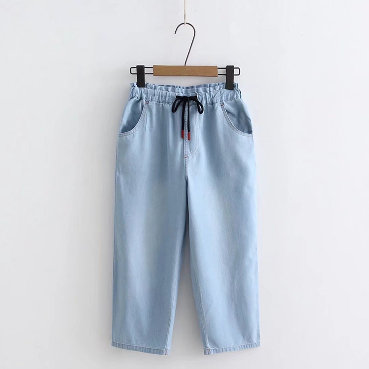 Quần Jean Nữ Baggy Lửng 