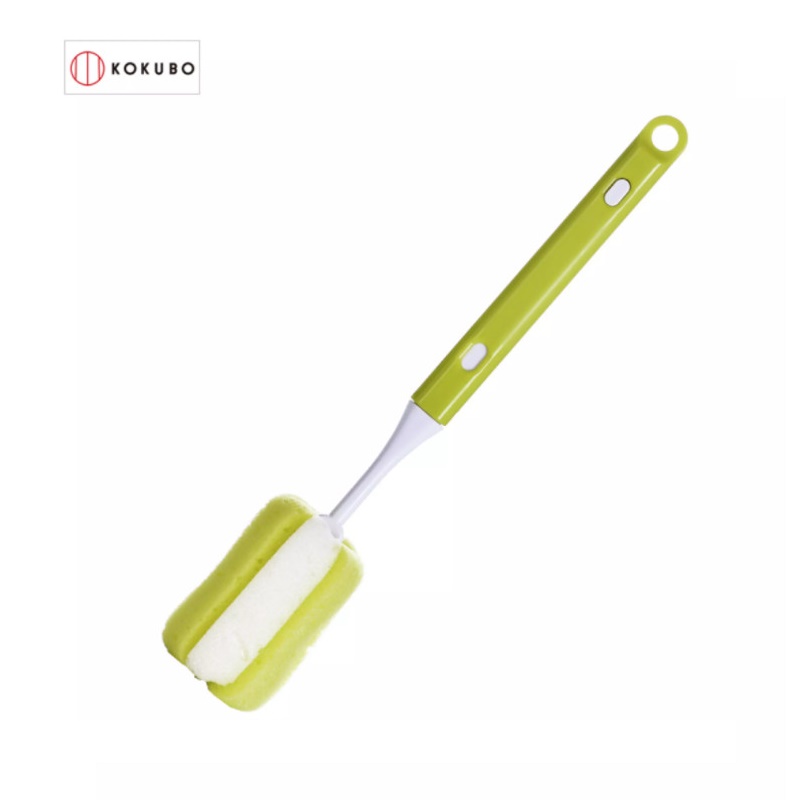 Dụng cụ cọ rửa bình nước cán dài Kokubo - Màu xanh/green - Hàng Nội Địa Nhật Bản nhập khẩu