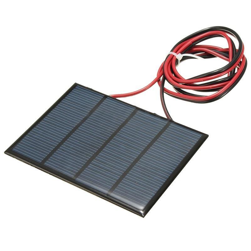 Tấm Pin Năng Lượng Mặt Trời Mini 1.5w 12v Với Dây Cáp 1m