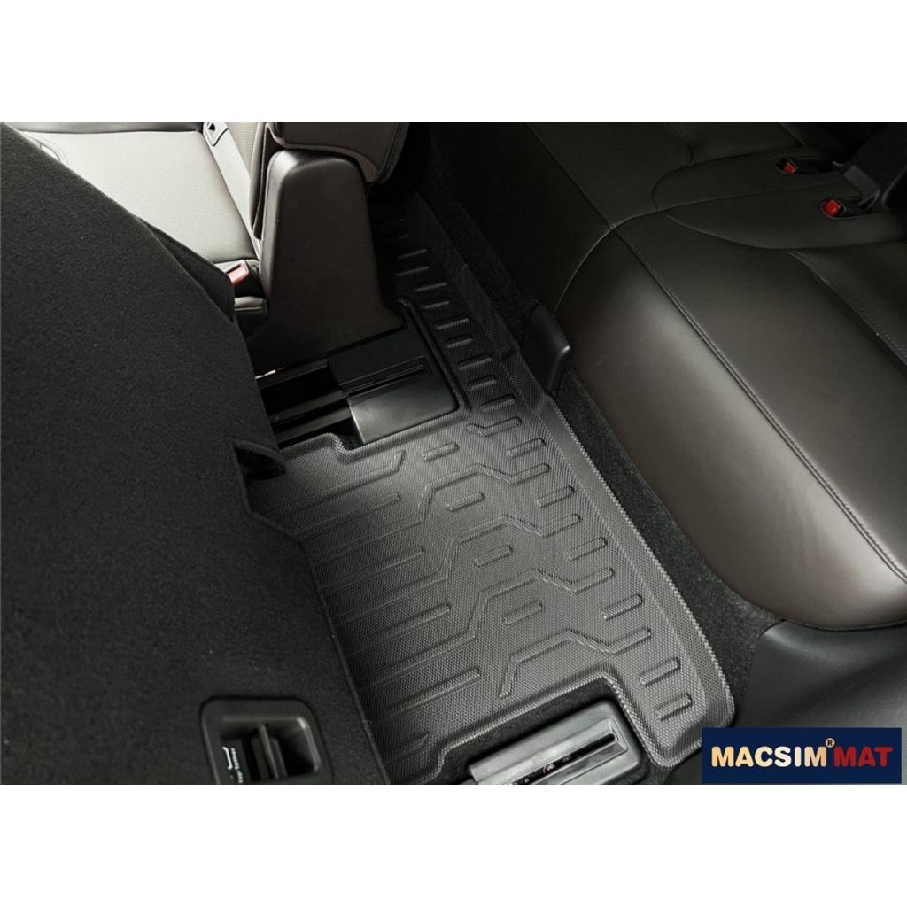 Thảm lót sàn xe ô tô Mazda CX8 Nhãn hiệu Macsim chất liệu nhựa TPV cao cấp màu đen - 3 hàng ghế