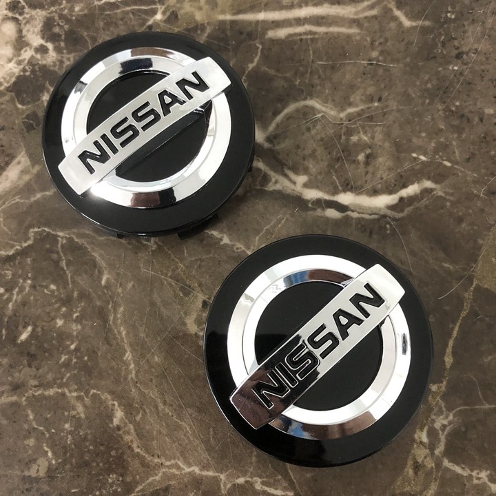Logo chụp mâm, ốp lazang bánh xe ô tô Nissan đường kính 60MM