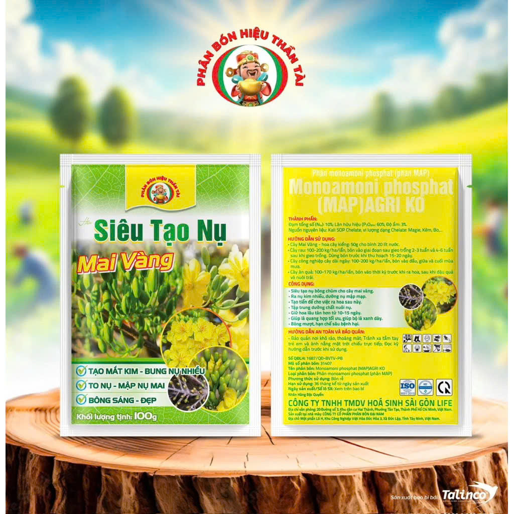 Siêu tạo nụ mai vàng (100g) Tạo mắt kim, bung nụ nhiều, to nụ mập nụ mai, bông sáng vàng đẹp