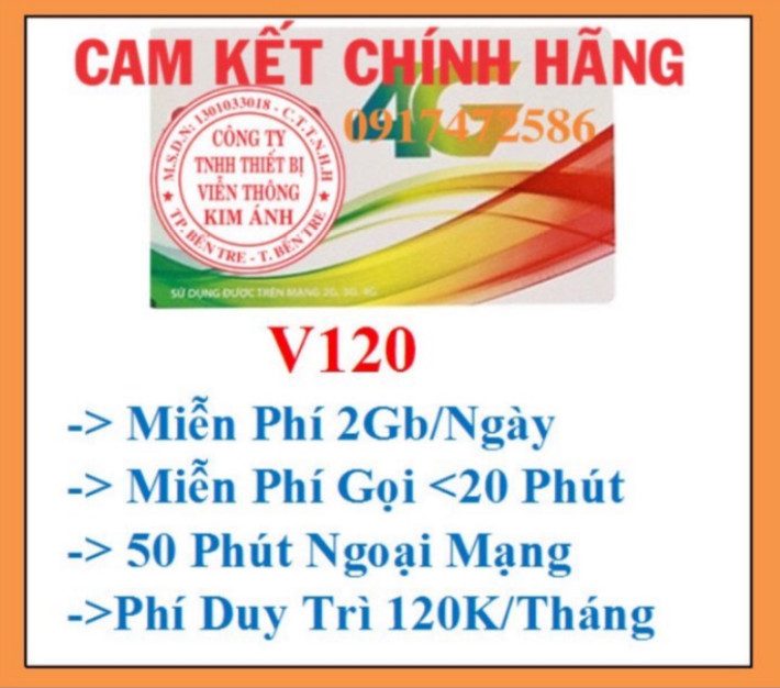 SIM VIETTEL ĐẦU 09 GÓI V120, ƯU ĐÃI 2GB/NGÀY + miễn phí gọi nội mạng-- HÀNG CHÍNH HÃNG