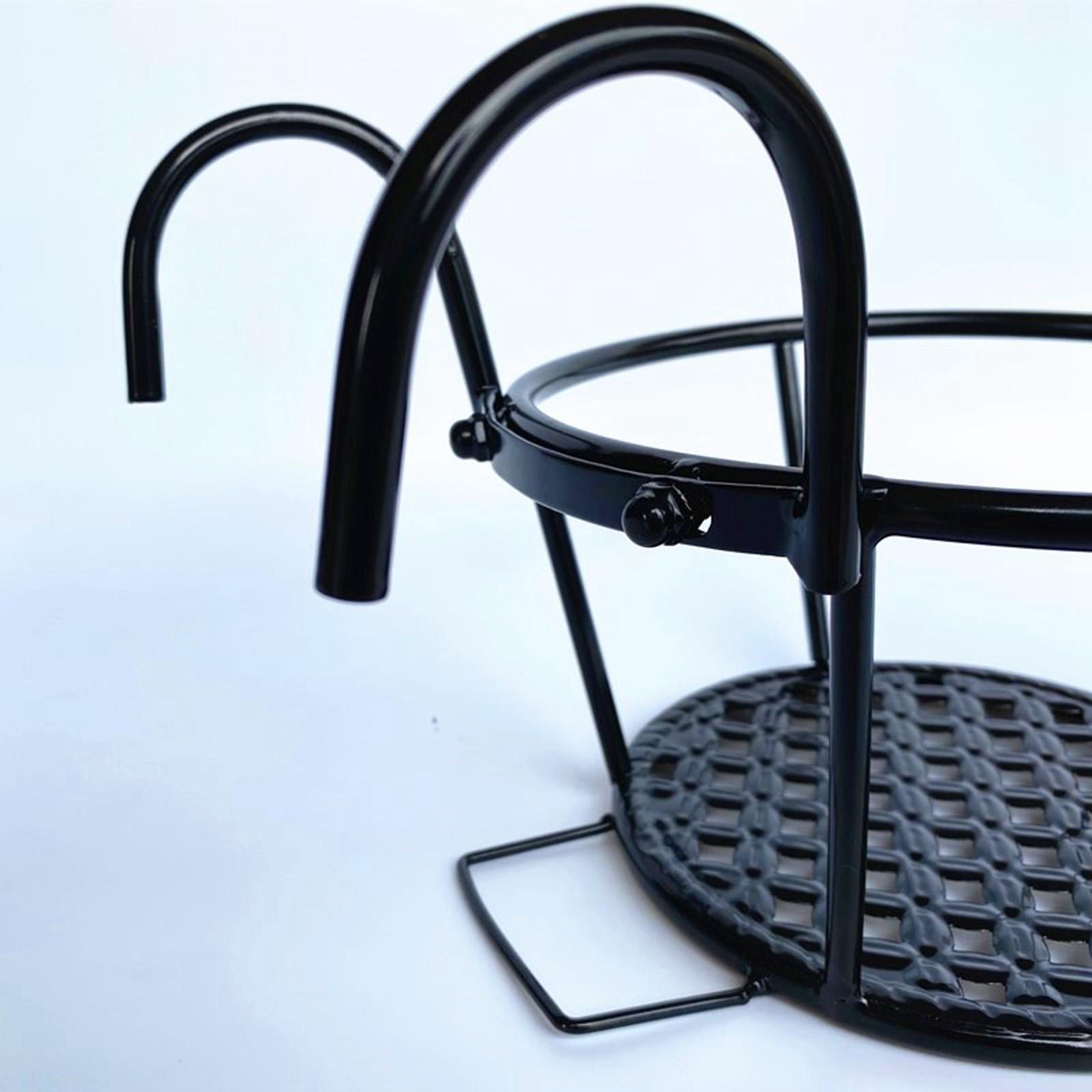 Hanging Railing Planter Flower Pot Holder Plant Holder for Indoor Use Black