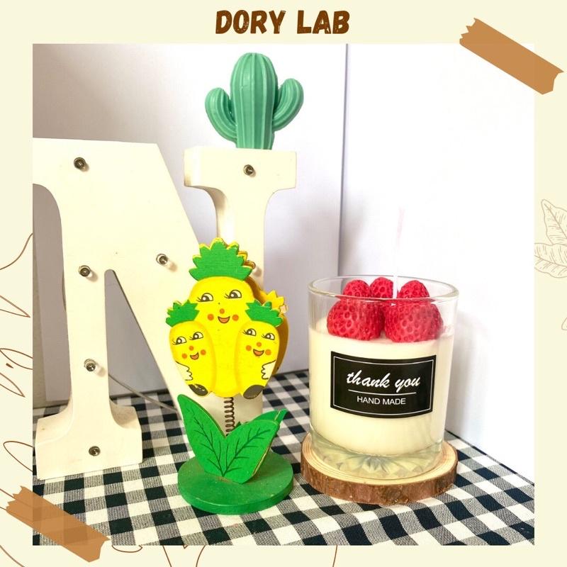 Nến Ly Dâu Tây Handmade Không Khói Giúp Thư Giãn, Decor Phòng - Dory Lab