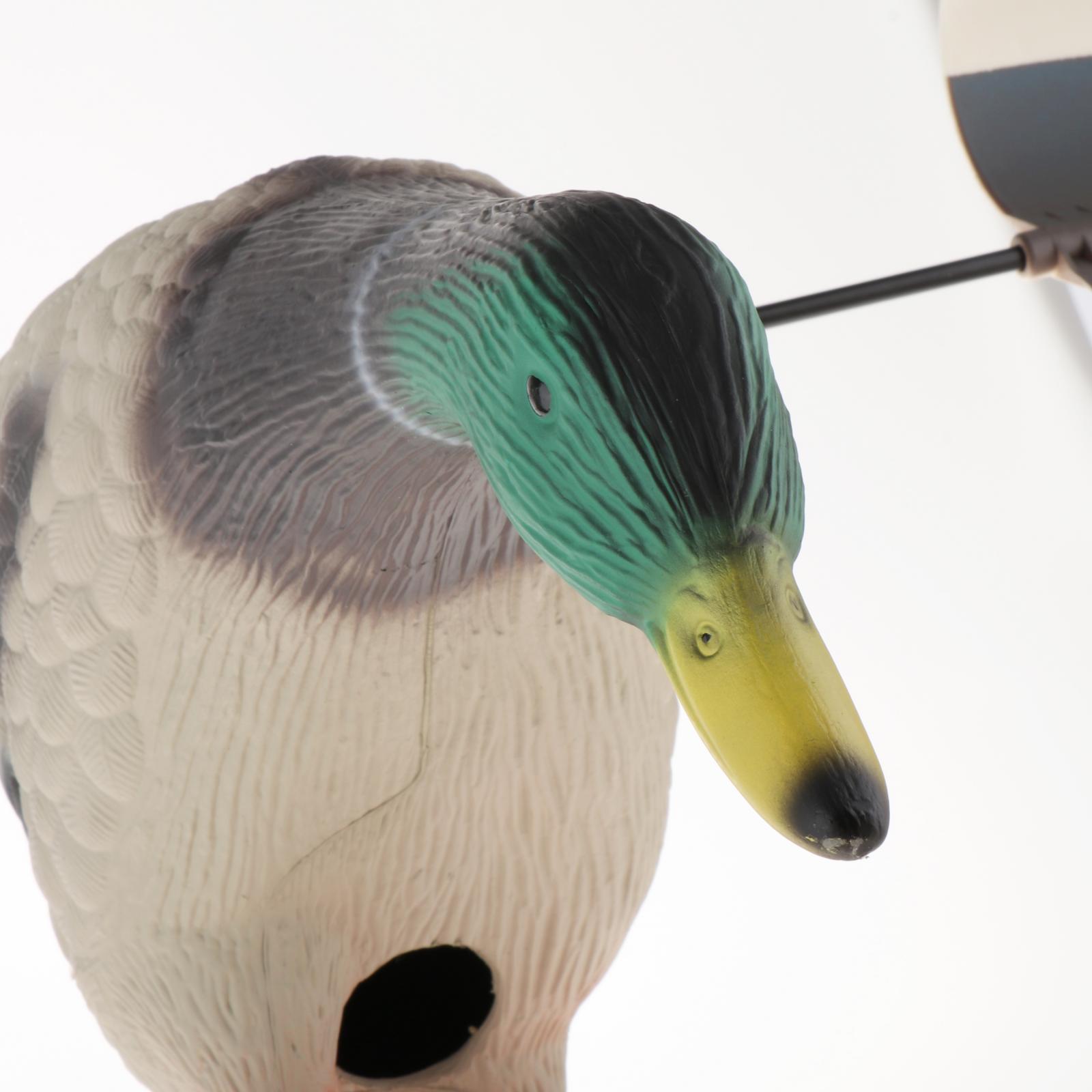Wind-driven Duck Decoy Outdoors Hunting Shooting Fake Mallard Drake Duck Hunting Accessories