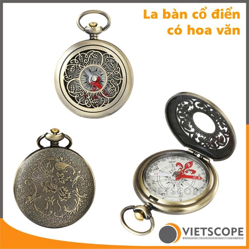 La bàn định hướng hoa văn phong cách cổ điển bằng kim loại cực đẹp - CP021