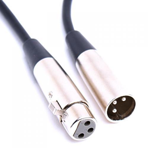 3Pin XLR Male To Female Plug Stereo Microphone Mic Audio Adapter Cable Cord