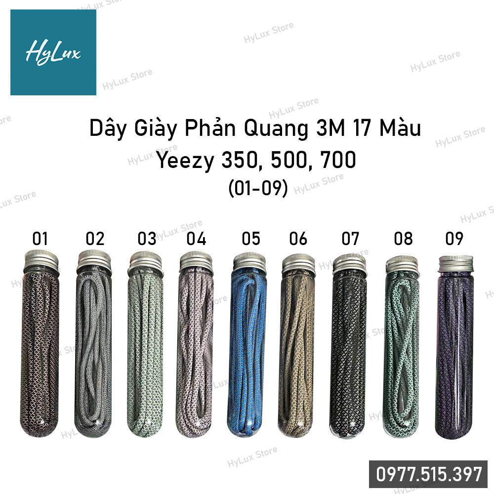 [01-09] Dây giày Yz 350, 500, 700 phản quang 3M cực xịn 17 màu (ảnh chụp thật)