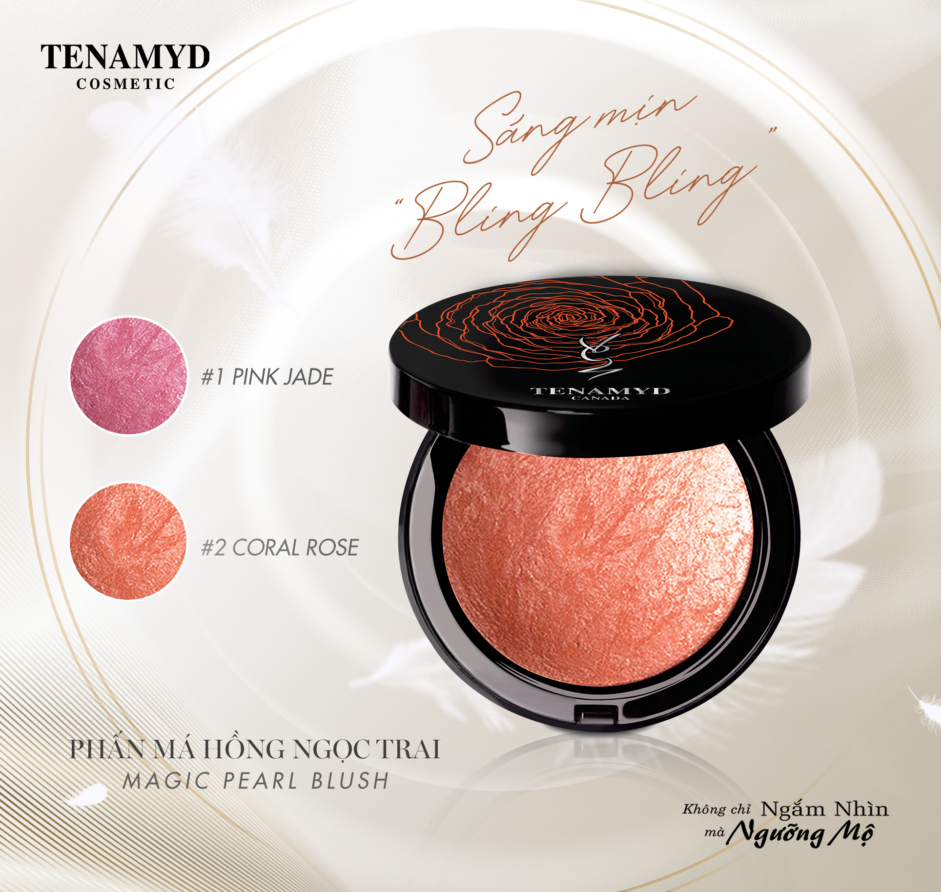 Phấn má hồng ngọc trai TENAMYD Magic Pearl Blush 10g