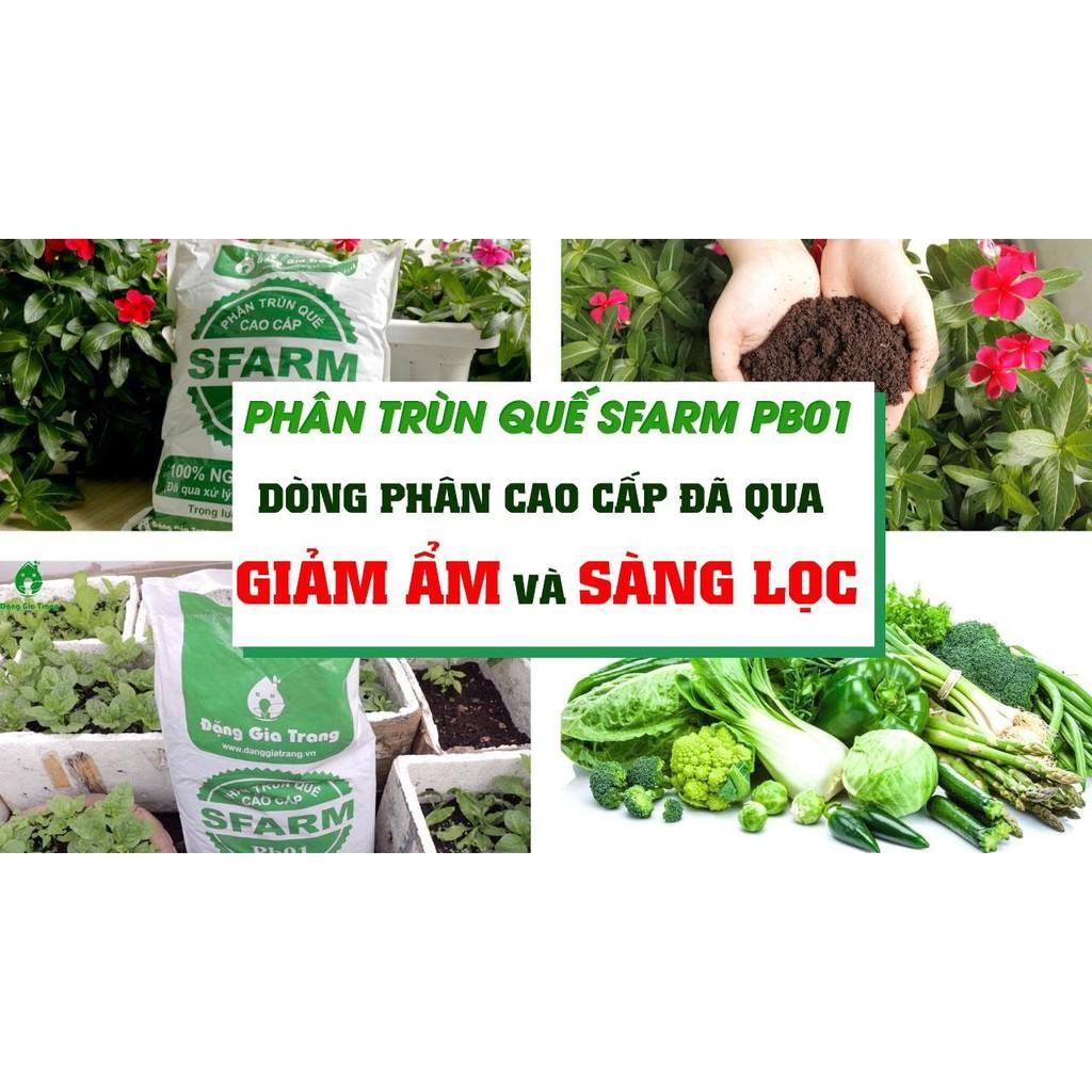 Phân Bón Trùn Quế SFARM cao cấp 2KG - phân bón hữu cơ trồng cây, trồng rau, cây cảnh nội thất, cây hoa kiểng