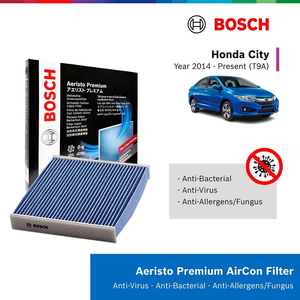 Lọc Điều Hòa Cao Cấp Có Than Hoạt Tính BOSCH Aeristo Premium 0986AF7002  Cho Xe Honda Civic, City, CRV, HRV, Acura CDX..