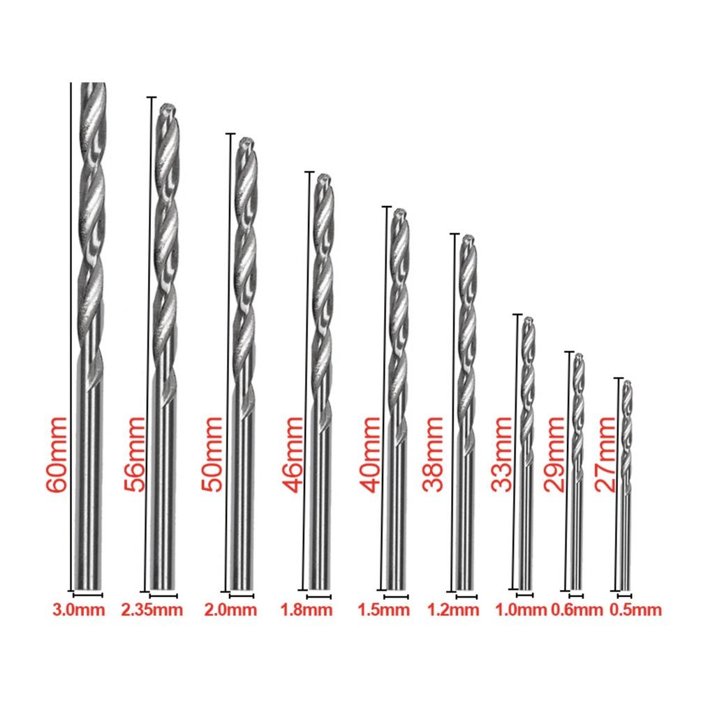 BỘ 25 MŨI KHOAN MINI TIỆN DỤNG 0.5 /0.6 / 1.0 /1.2/1.5/2.0/2.35/2.5/2.8/3.0 mm