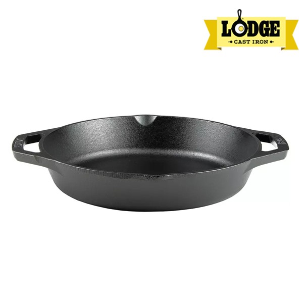 [Chính hãng LOGDE - MỸ] Chảo gang cỡ trung Lodge hai tay cầm 26cm - L8SKL. Dùng xào, nướng, chiên, áp chảo thực phẩm