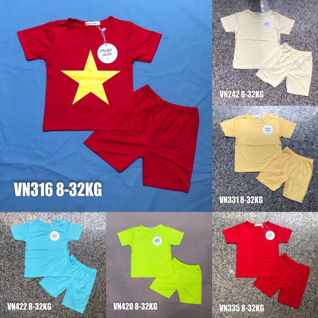 Bộ Minky Mom Cộc Tay, Ngắn Tay. Bộ Mimky Mom siêu mềm mịn mát cho bé trai bé gái, Size Từ 80-150.