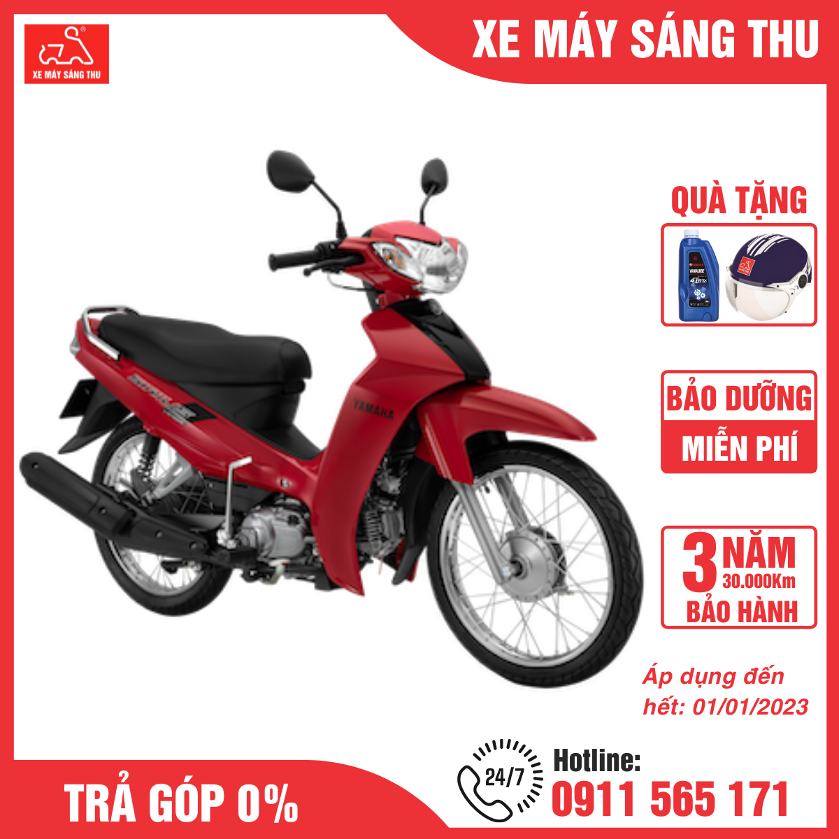 Xe Máy Sirius Phiên Bản Phanh Cơ Màu Mới 2022