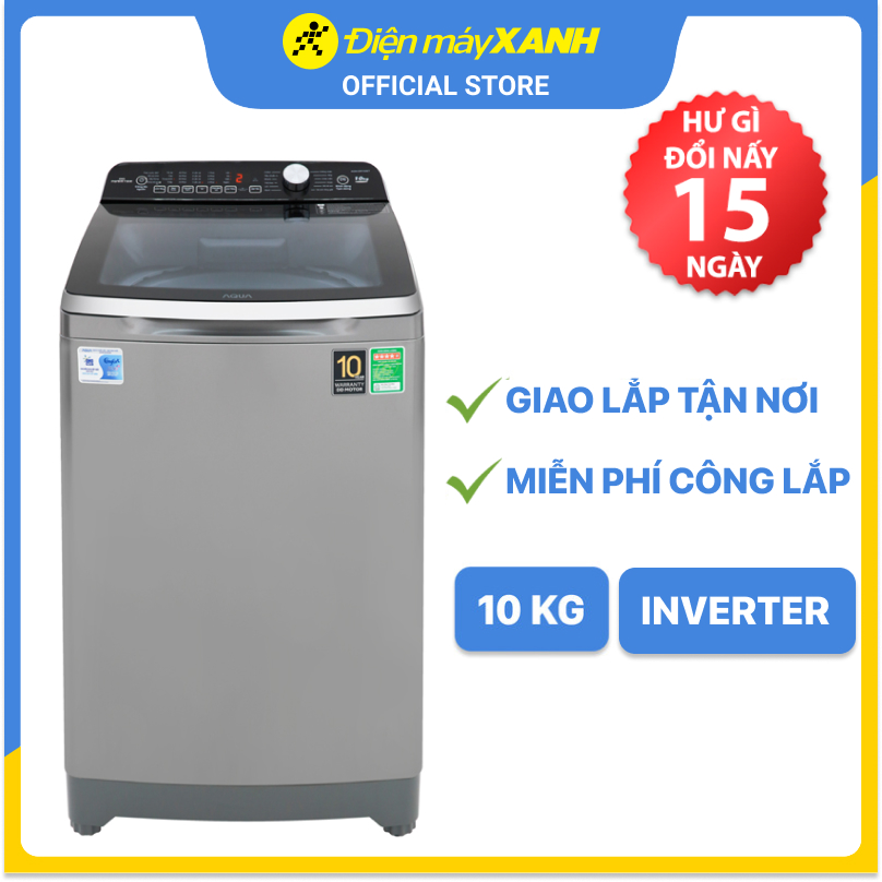 Máy giặt Aqua Inverter 10 Kg AQW-DR100ET S