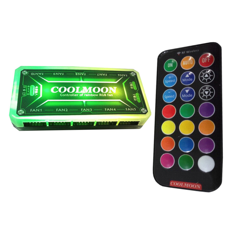 Bộ Hub RGB Coolmoon Kèm Điều Khiển Của Quạt Tản Nhiệt LED RGB Coolmoon - Hàng nhập khẩu