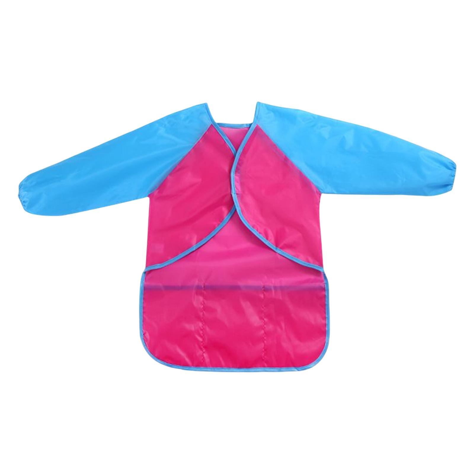 Washable Children Baking Eating Smock with 3 Pocket for Baby Toddler Infant