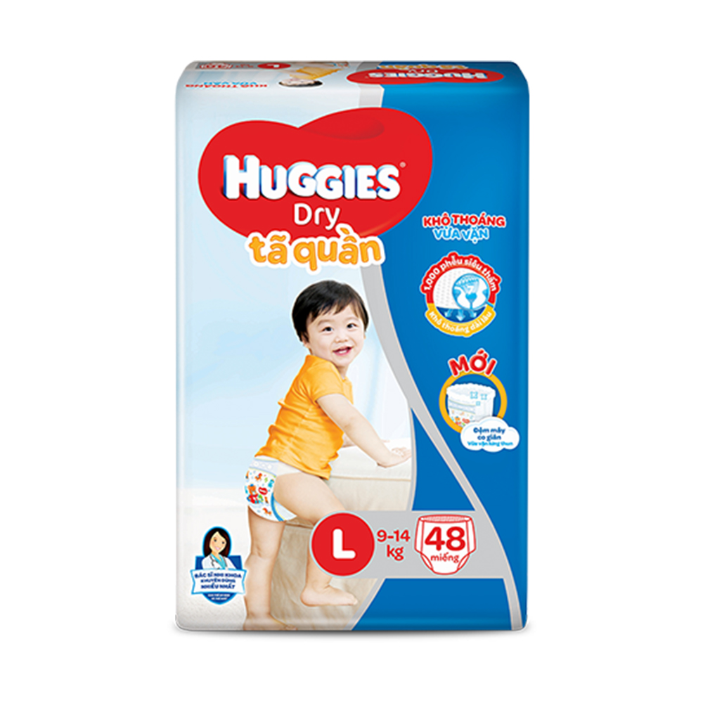 Combo 2 Tã quần HUGGIES DRY BIG JUMBO M54 - L48 - XL42 - XXL38