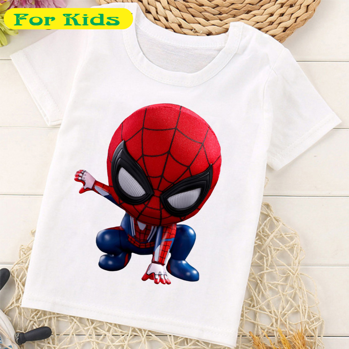 Áo Thun In Hình Người Nhện Spider Man Dành cho Trẻ em