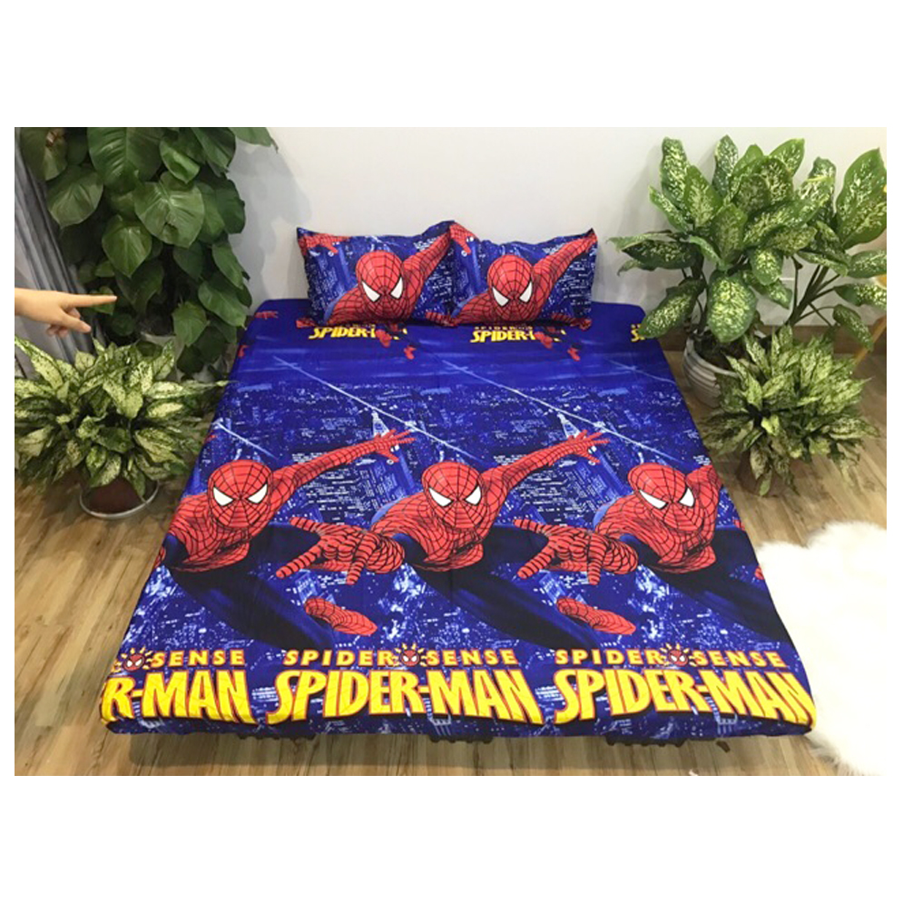 Combo 4 Món Siêu Nhân Nhện Ga Và Vỏ Gối - Tặng 1 Bàn Chải