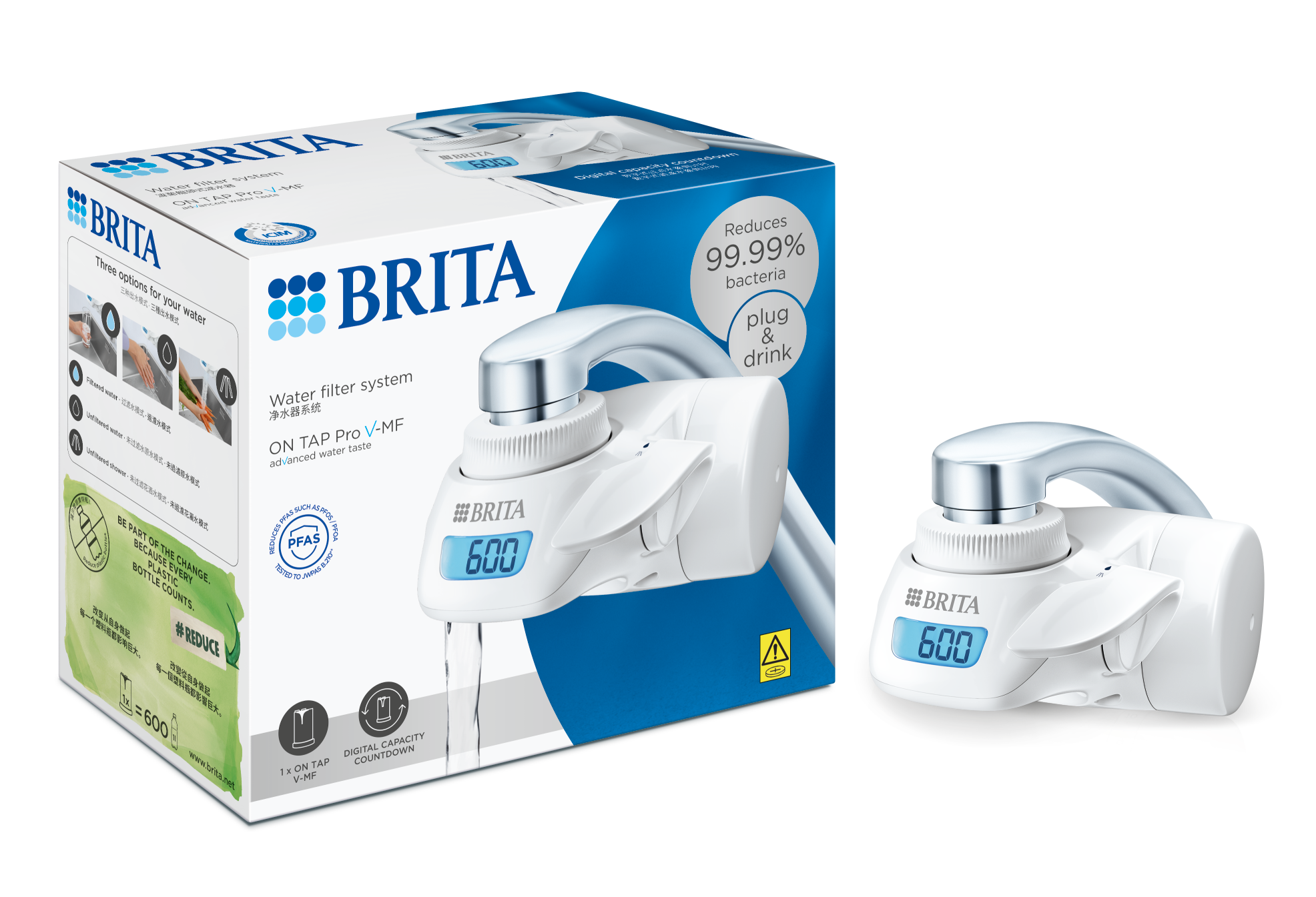 Thiết bị lọc nước tại vòi BRITA On Tap Pro VM-F (có sẵn 1 lõi lọc BRITA On Tap VM-F cao cấp) - Sản xuất tại Nhật Bản