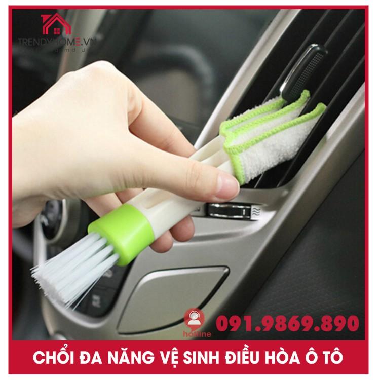 Bàn chải xe làm sạch nội thất Điều hòa nhiệt độ ô tô | Bàn chải mini vệ sinh cửa sổ điều hòa thông gió xe hơi