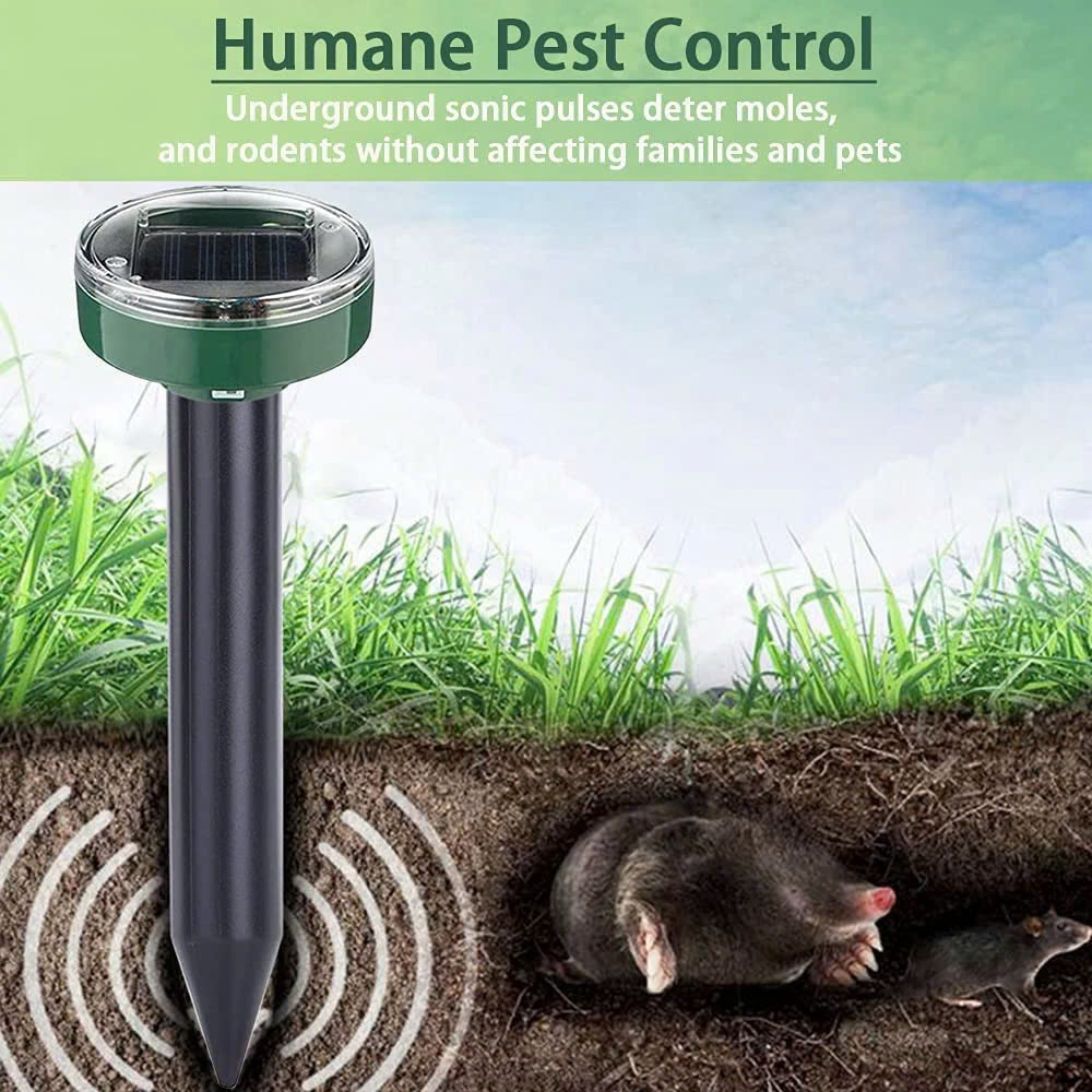 Thiết Bị Đuổi Chuột, Gián, Rắn, Côn Trùng Bằng Sóng Siêu Âm Tự Động Năng Lượng Mặt Trời – Hàng Chất Lượng Cao, An Toàn Tuyệt Đối