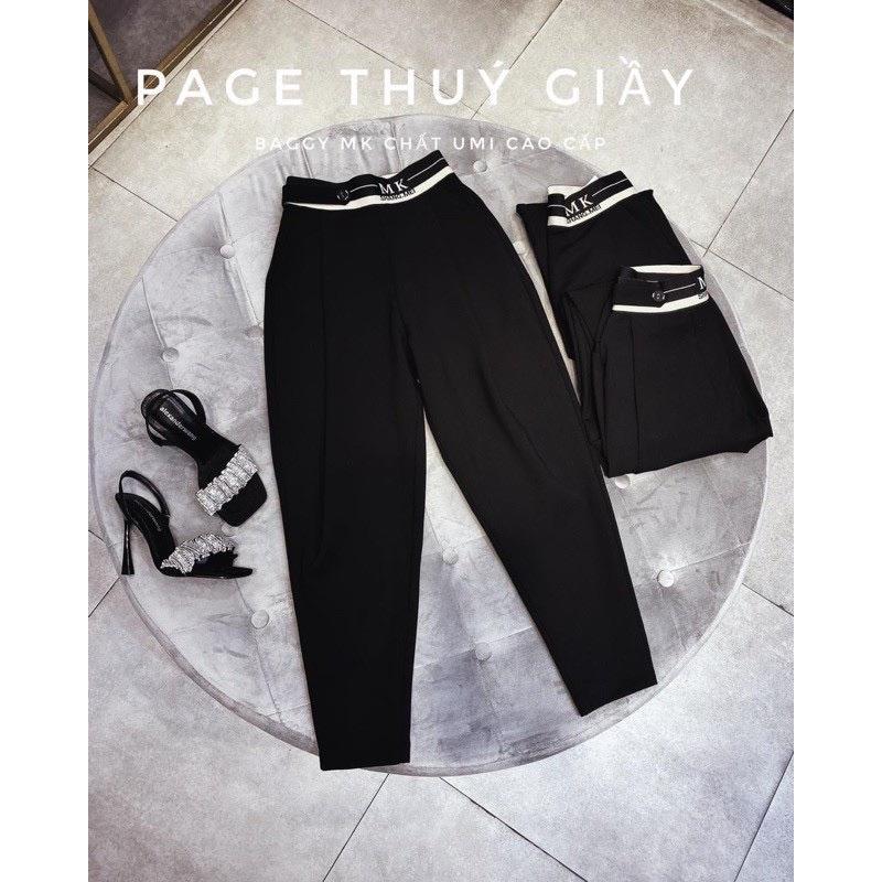 Quần baggy cạp chữ M phối cúc lệch cho nữ(40-63kg)
