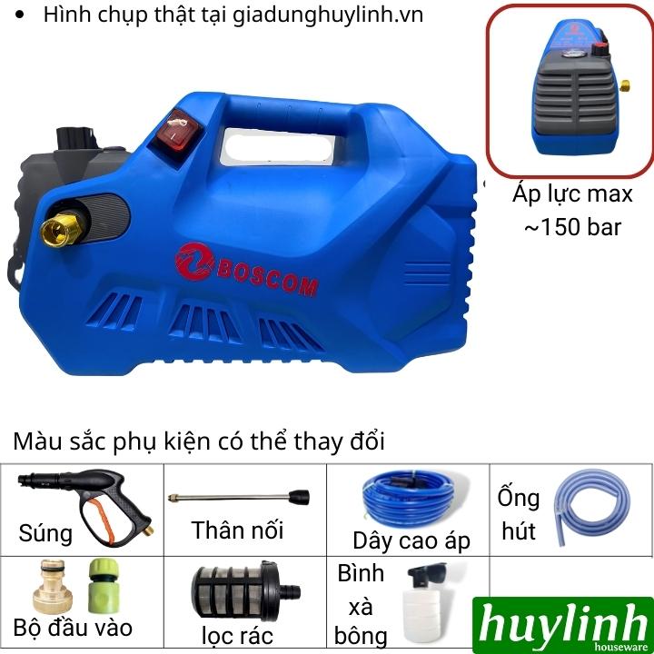 Máy xịt rửa xe Chỉnh Áp Boscom BT8 - 3200W - Tặng kèm béc rửa máy lạnh - motor từ lõi đồng 100%