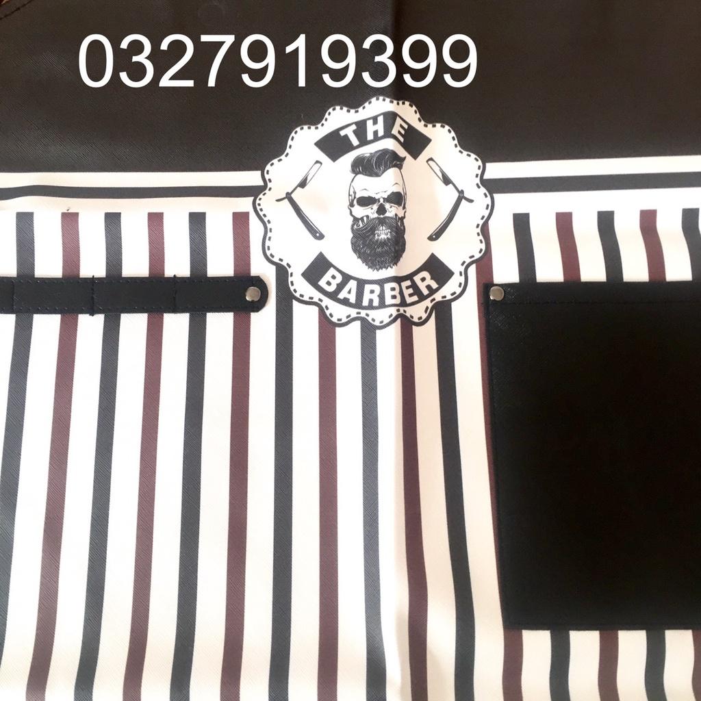 Tạp dề bò BARBER mặc cắt tóc