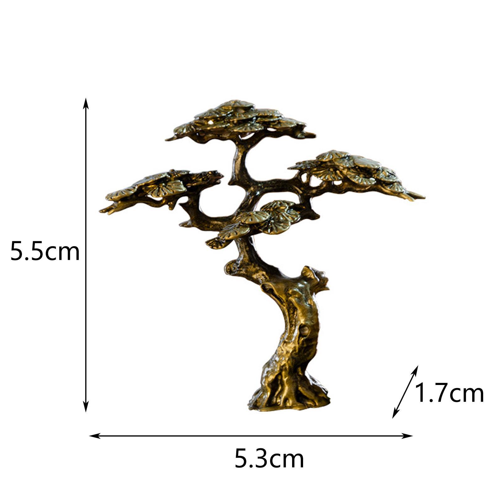 2x Antique Tree Statue Miniature Figurine Sculpture Home Decoration