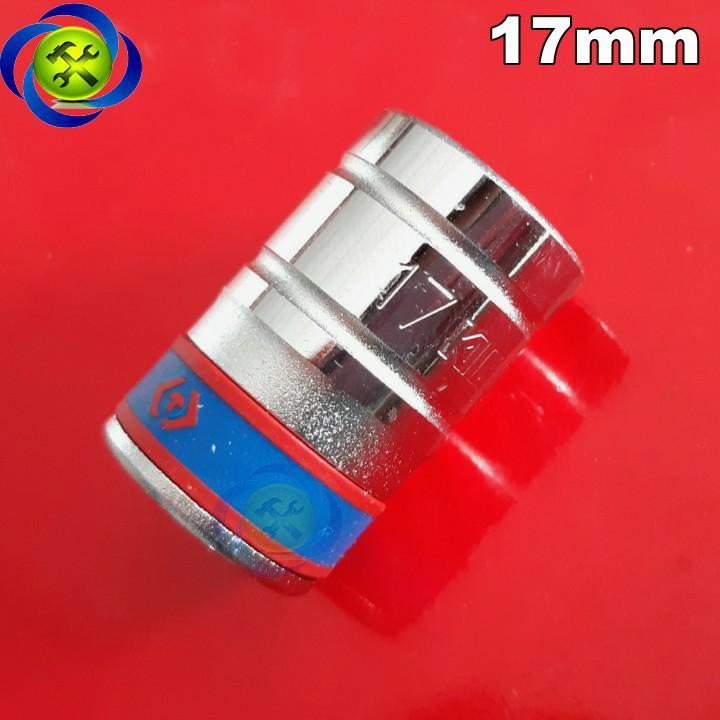 Tuýp trắng ngắn Kingtony 433517M 1/2 INCH - 17MM 6 CẠNH