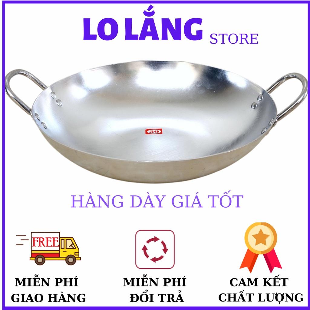 Chảo nhôm đáy sâu chiên thức ăn đường kính 28cm có tay cầm 2 bên cao cấp hàng công ty