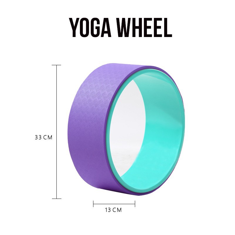 BG Vòng Tập Yoga BLUE PURPLE, Vòng Yoga Pilates Nhựa ABS 31cm Tập Lưng Cao Cấp Chính Hãng Yoga Wheel (hàng nhập khẩu)