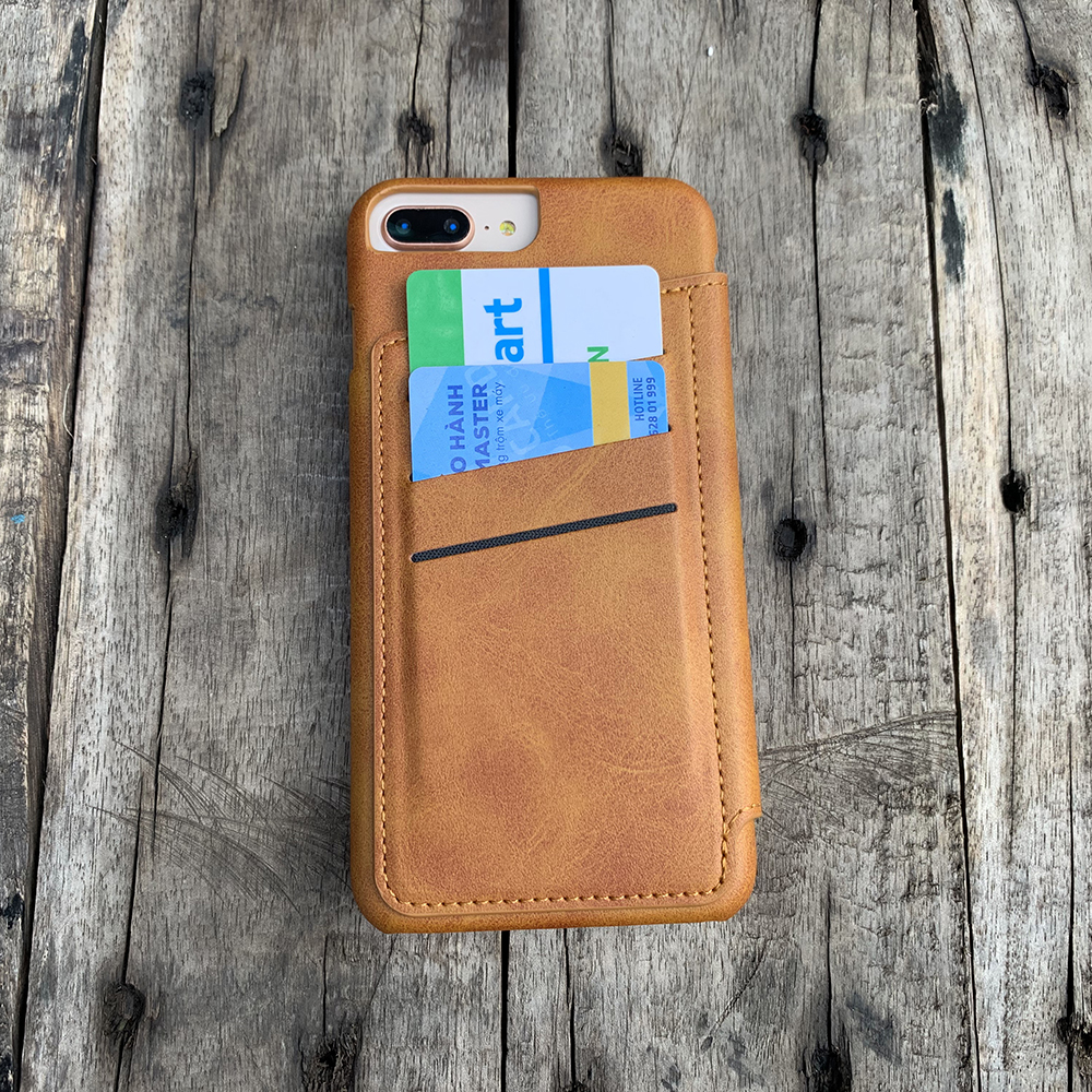 Bao da cao cấp dành cho iPhone 7 Plus / iPhone 8 Plus - Màu vàng