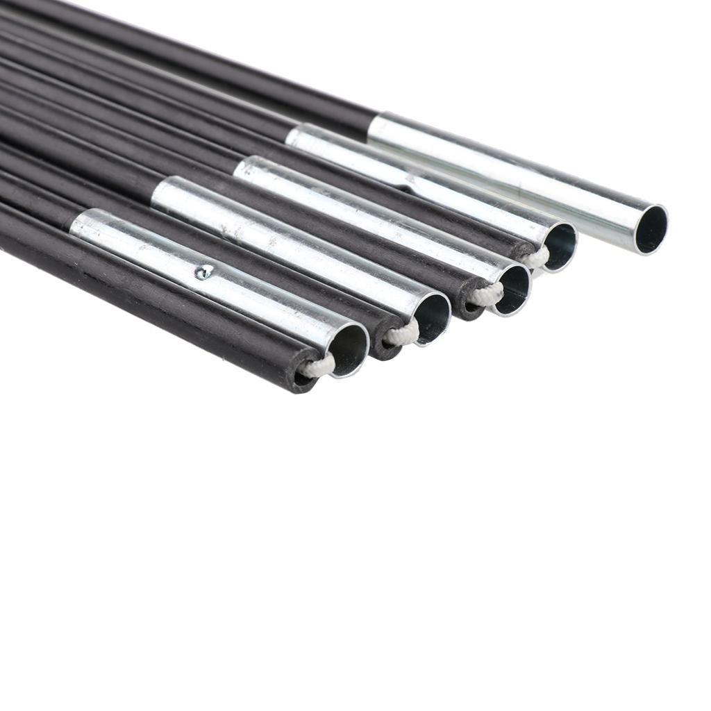 2 Pieces Fiberglass Camping Tent Poles Replacement Kit Accessories